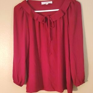 LOFT Women's Burgundy Blouse